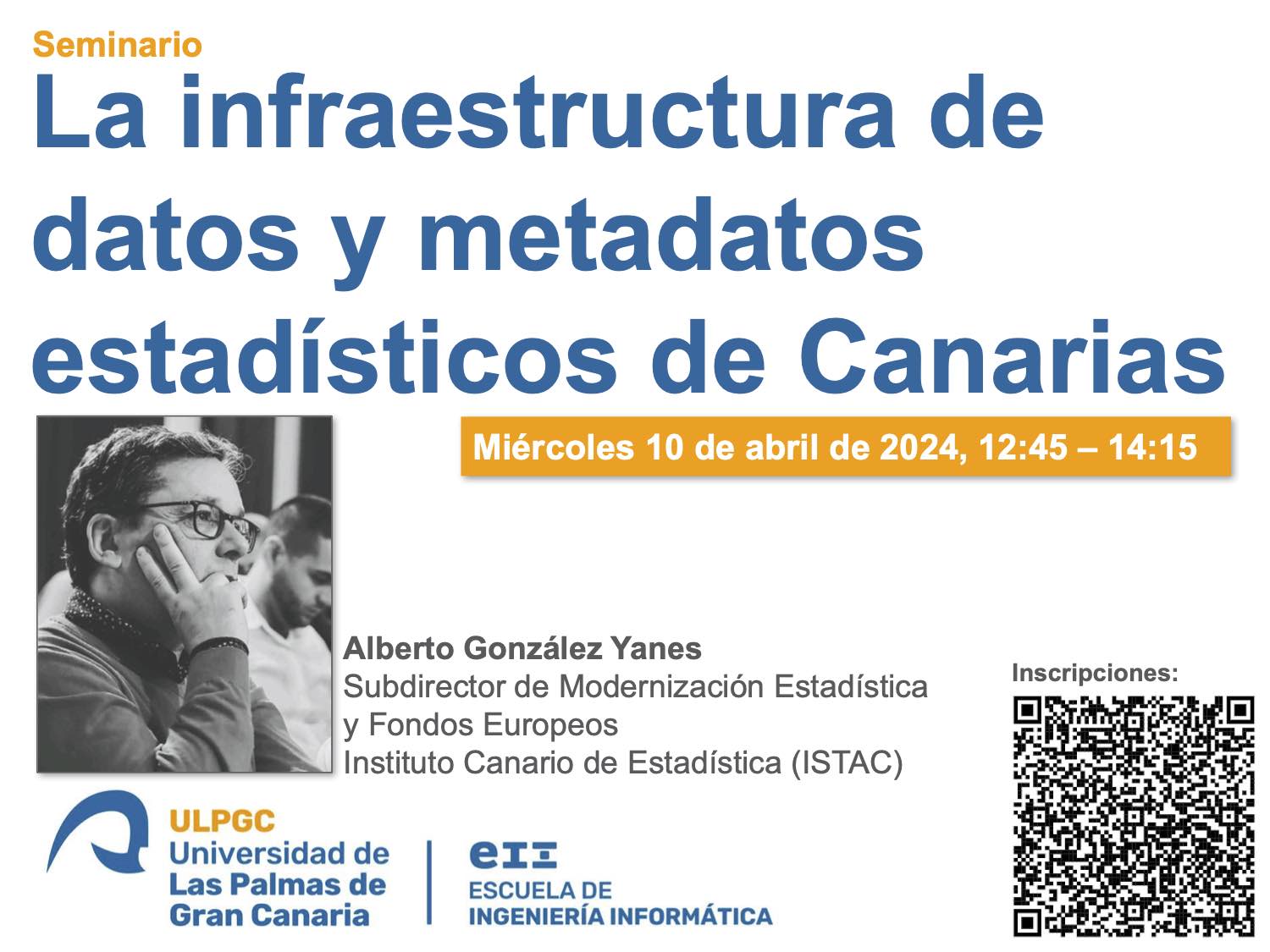 Seminario [10-04-2024]: Infraestructura de datos y metadatos estadísticos de Canarias